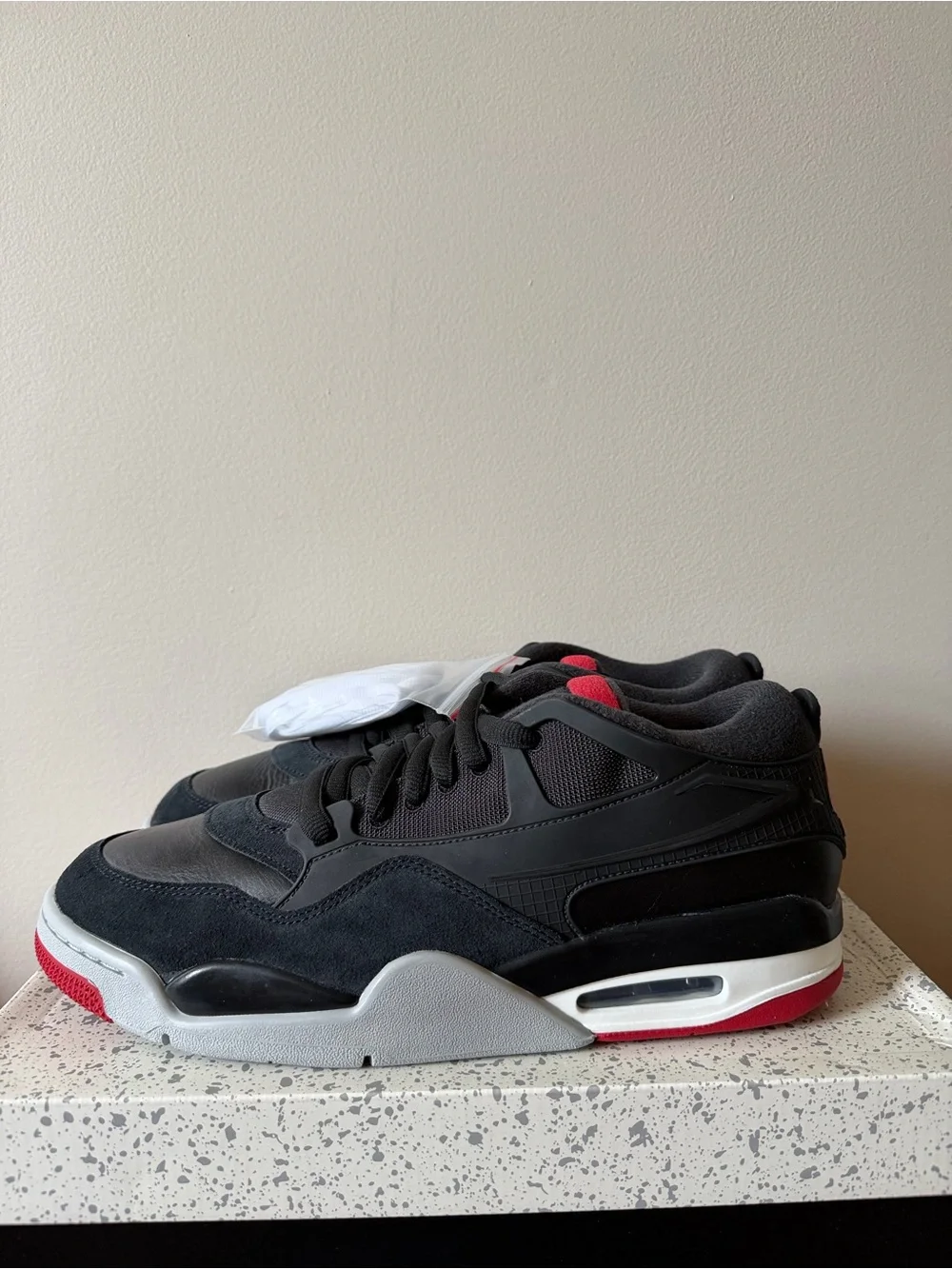 Air Jordan 4 RM Black Varsity Red FQ7939-061 Men’s Size 12